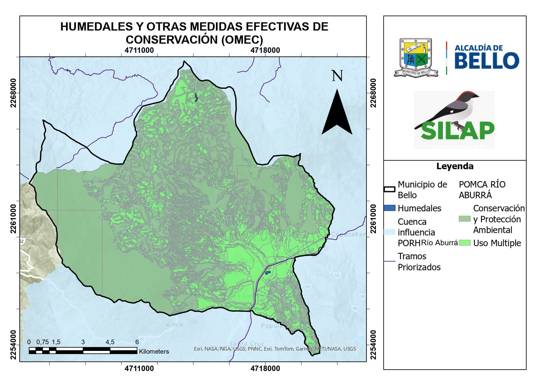 Mapa Humedales y OMEC