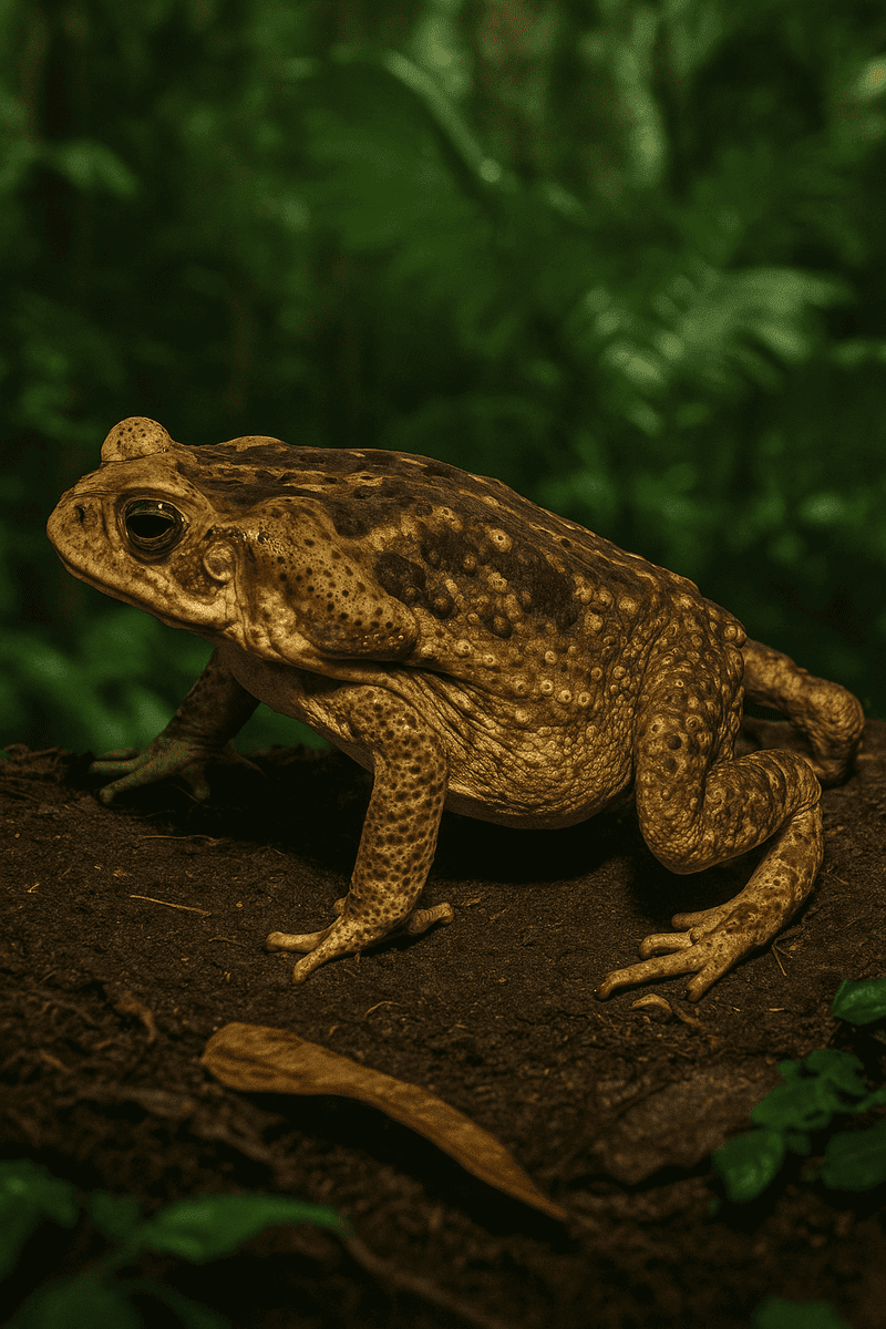 Rhinella horribilis es un anuro de la familia Bufonidae, caracterizado por su cuerpo robusto, piel verrugosa y glándulas parotoideas prominentes. Presenta una amplia variabilidad morfológica según su distribución geográfica, reflejada en cambios de tamaño, coloración y patrón cutáneo, posiblemente asociados a condiciones ambientales locales.